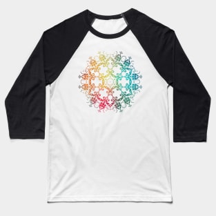 Rainbow mandala flower Baseball T-Shirt